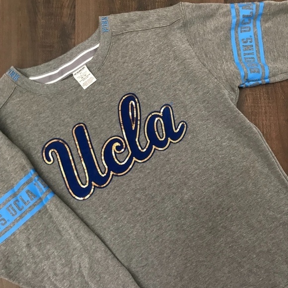 PINK UCLA Bruins Oversize Sweatshirt Sequin Logo - Picture 8 of 9